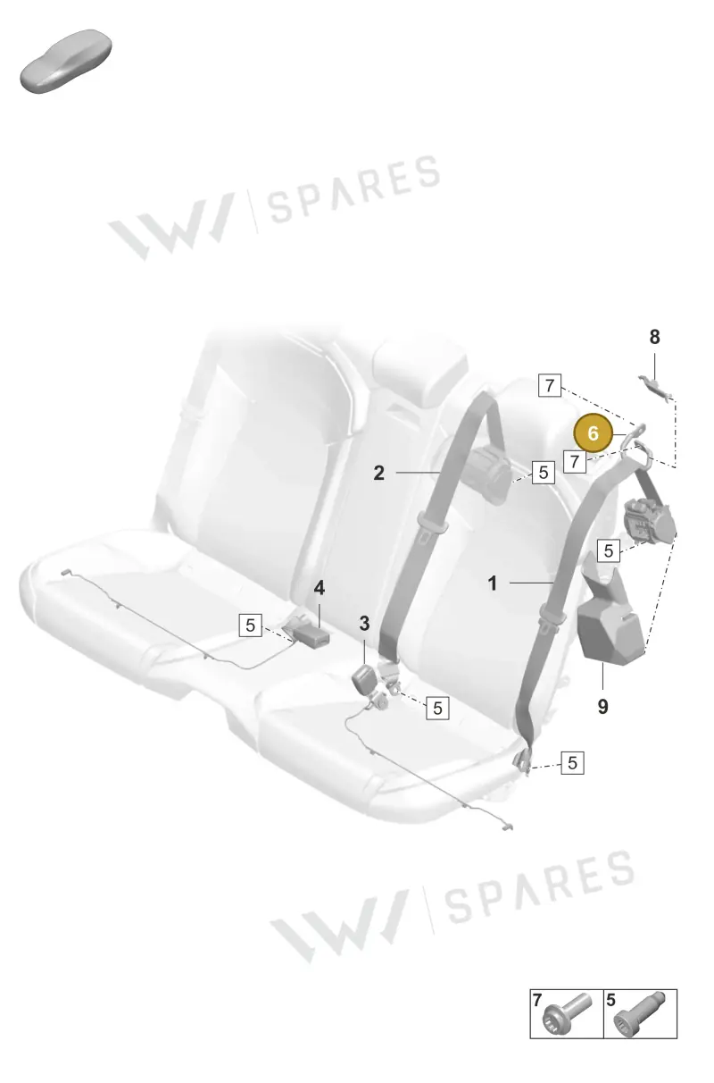 9J0858813 — Porsche Taycan Sport Turismo (2023-2025) diagram p56812100, position 6