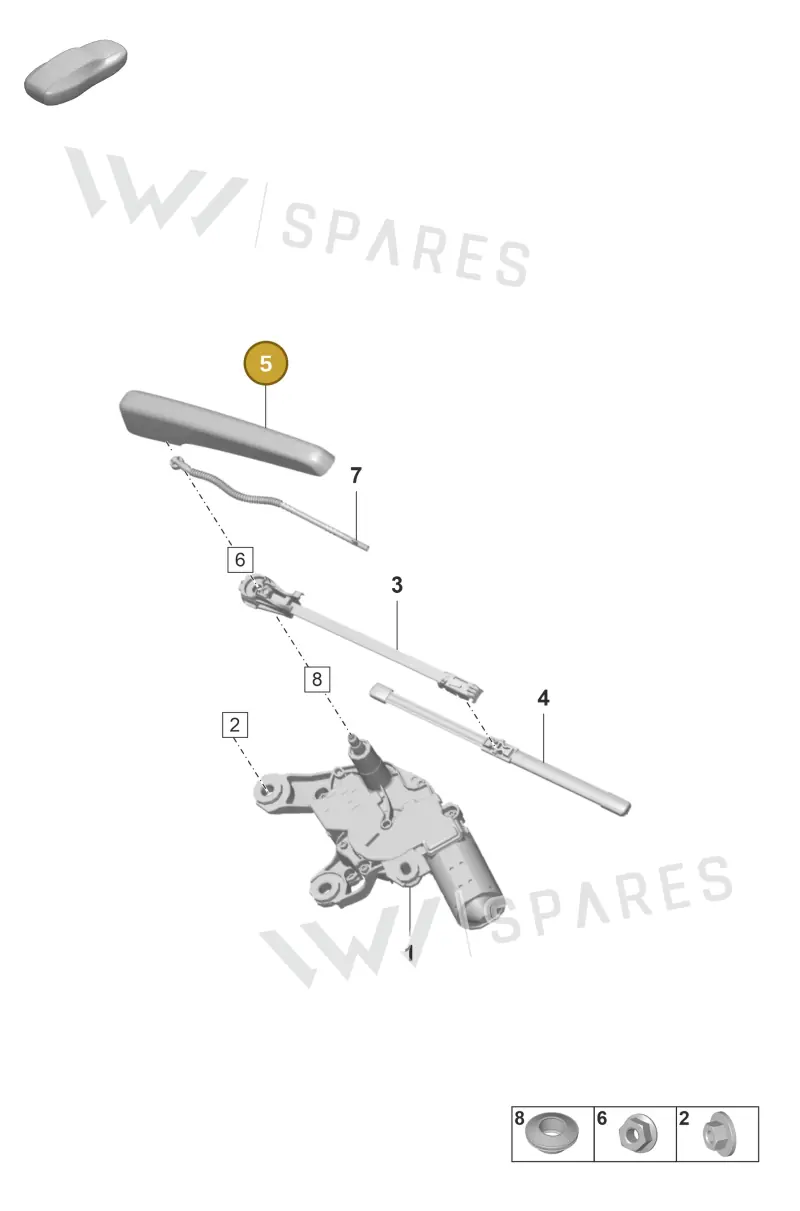 9J0955435A — Porsche Taycan Sport Turismo (2019-2024) diagram p56904010, position 5