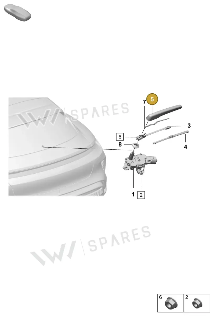 9J0955435A — Porsche Taycan Sport Turismo (2023-2025) diagram p64906100, position 5