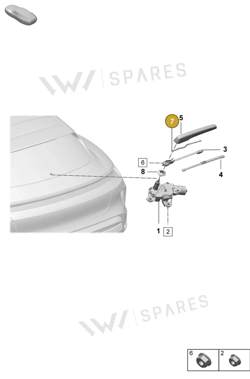9J0955674 — Porsche Taycan Sport Turismo (2023-2025) diagram p64906100, position 7