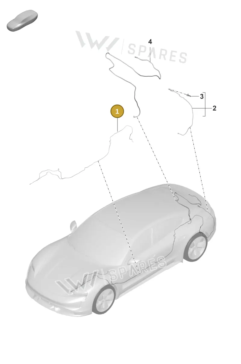 9J0955970A — Porsche Taycan Sport Turismo (2019-2024) diagram p56904020, position 1