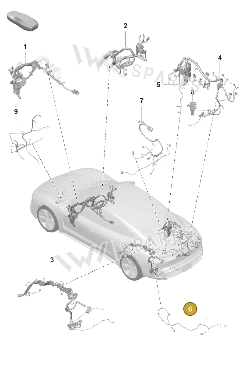 9J0971145A — Porsche Taycan Sport Turismo (2023-2025) diagram p56902110, position 6