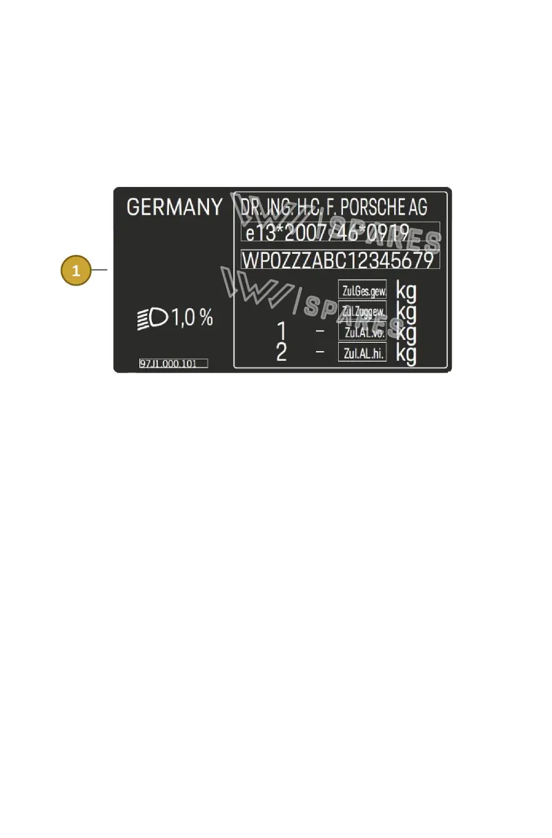 9J1010010C — Porsche Taycan Sport Turismo (2019-2024) diagram p56003100, position 1