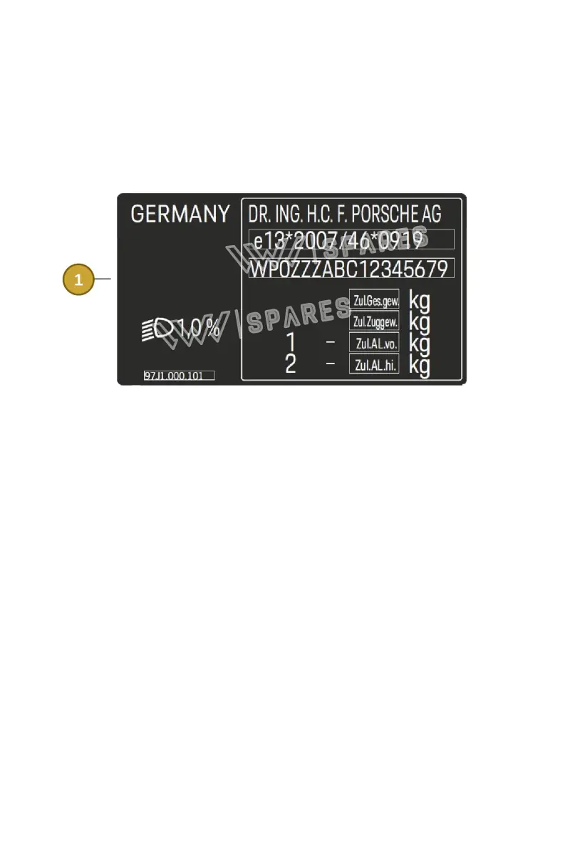 9J1010010E — Porsche Taycan Sport Turismo (2019-2024) diagram p56003100, position 1