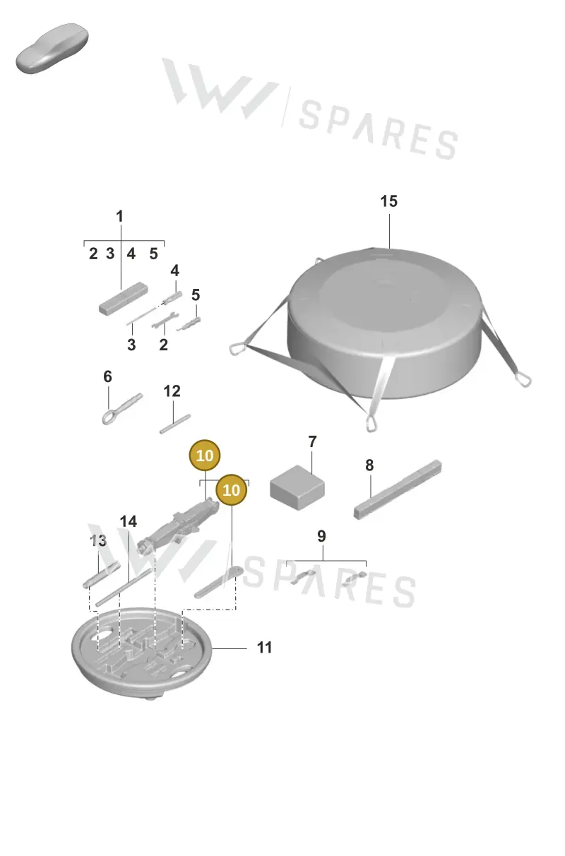 9J1011029 — Porsche Taycan Sport Turismo (2019-2024) diagram p56001000, position 10