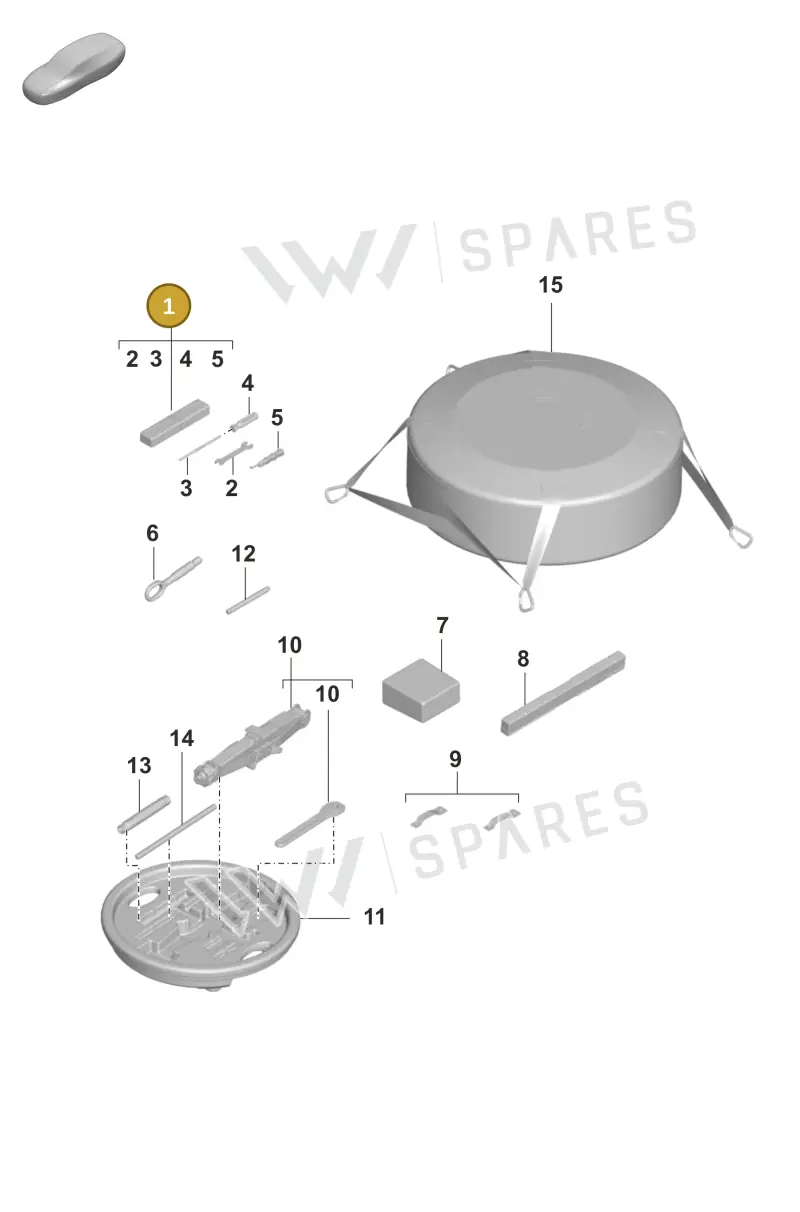 9J1012011 — Porsche Taycan Sport Turismo (2019-2024) diagram p56001000, position 1