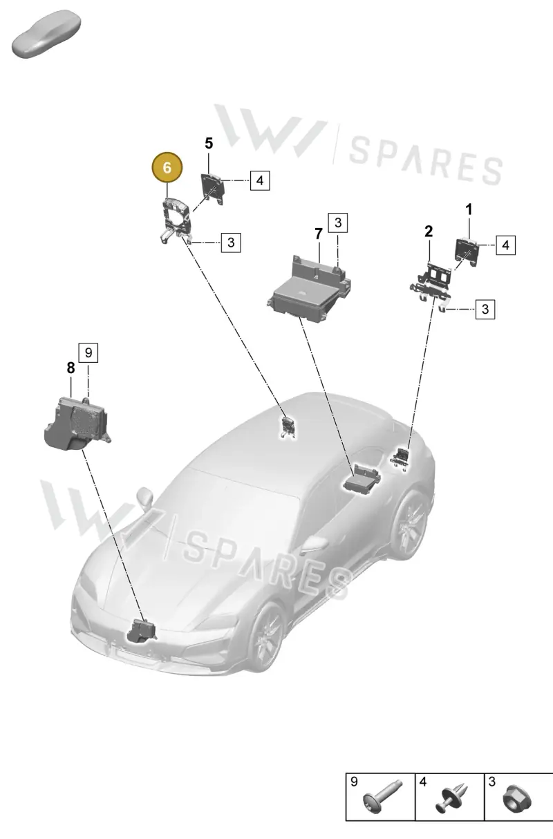 9J1035243AB — Porsche Taycan Sport Turismo (2023-2025) diagram p64901600, position 6