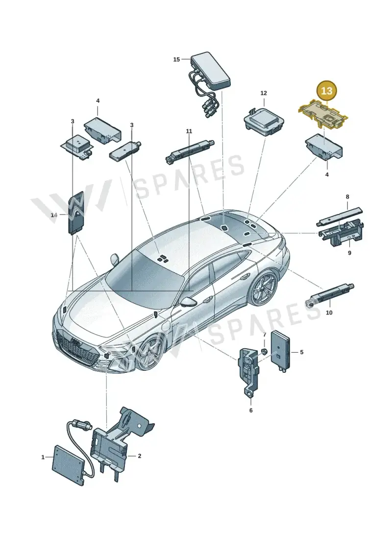9J1035464AA — Audi RS e-tron GT (2020-2025) diagram 4j1035100, position 13