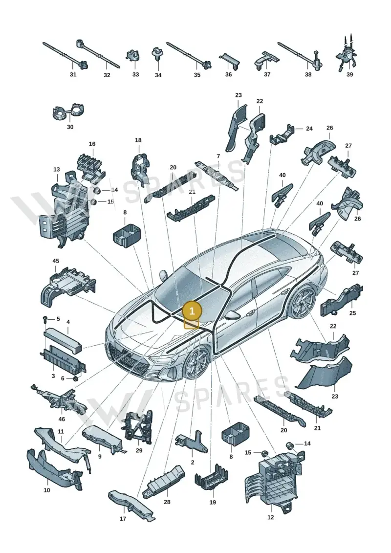 9J1035570C — Audi RS e-tron GT (2020-2025) diagram 4j1971800, position 1