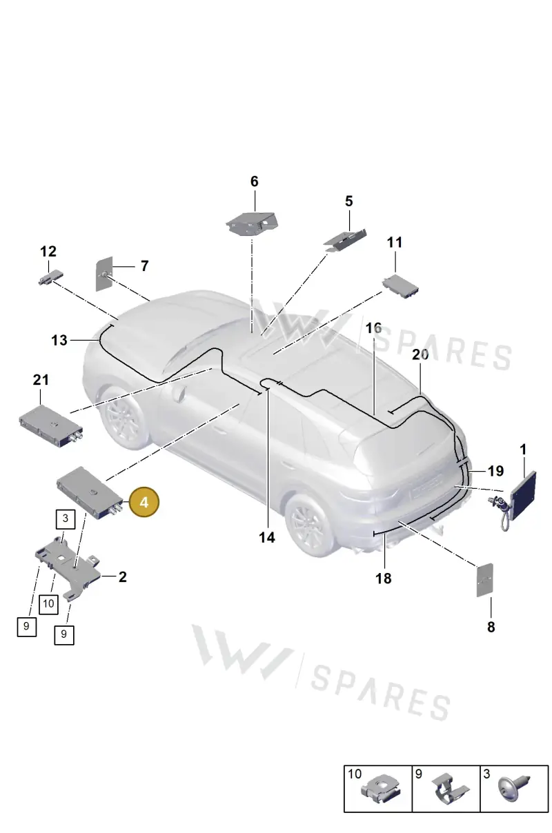 9J1051515B — Porsche Cayenne (2017-2023) diagram p51000001, position 4