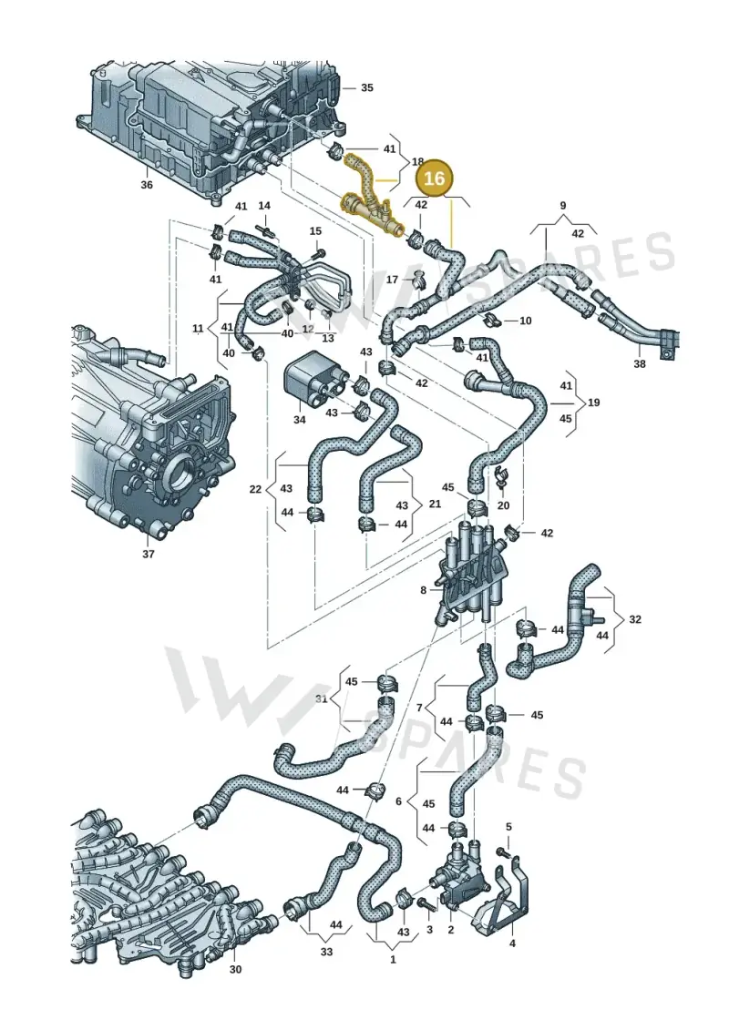 9J1121070B — Audi RS e-tron GT (2020-2025) diagram 4j1121050, position 16