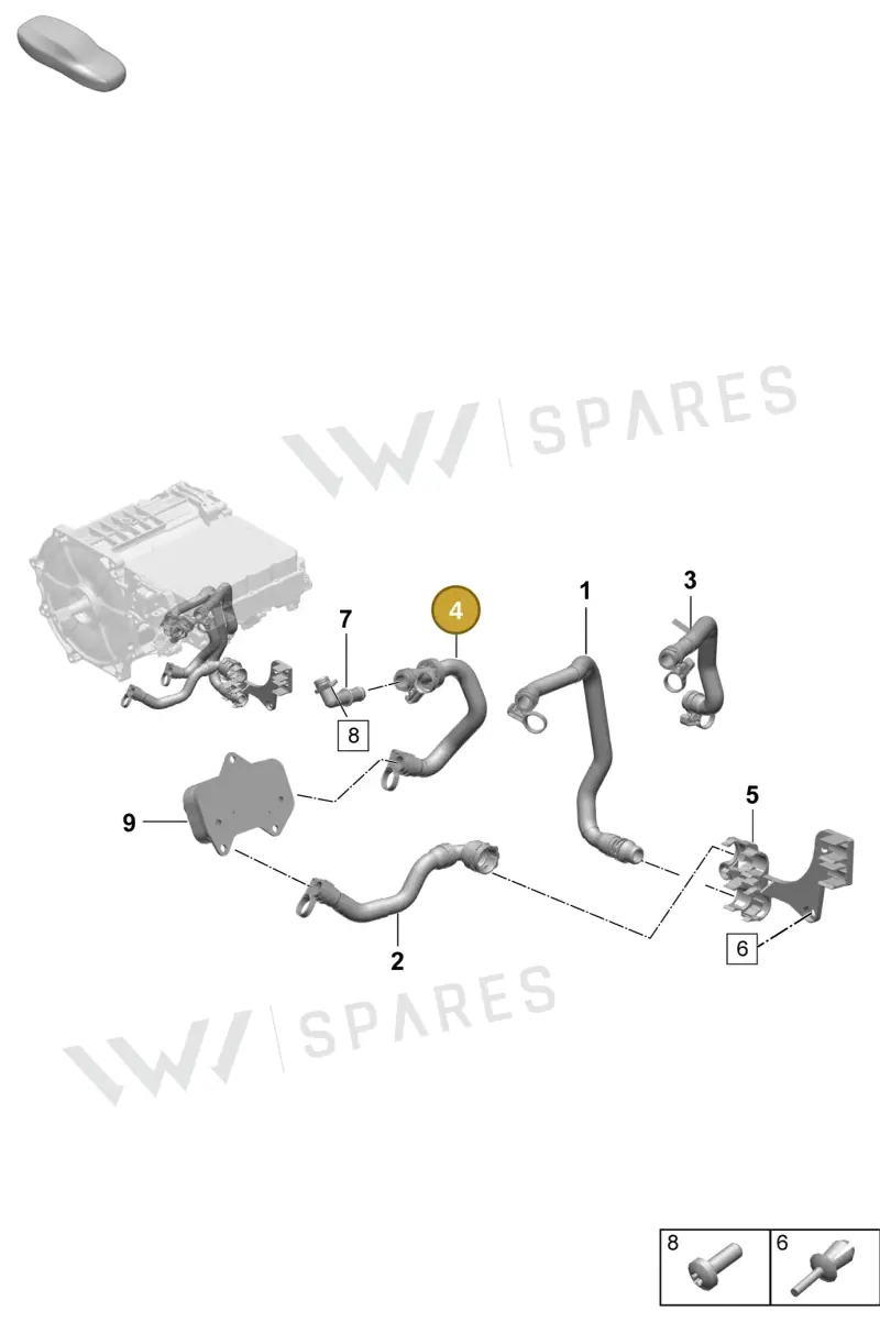 9J1121178B — Porsche Taycan Sport Turismo (2023-2025) diagram p64155550, position 4