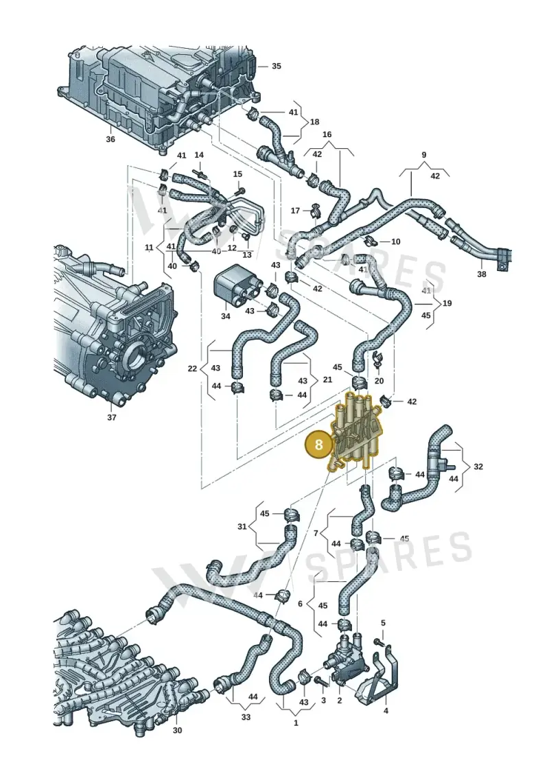 9J1121187B — Audi RS e-tron GT (2020-2025) diagram 4j1121050, position 8