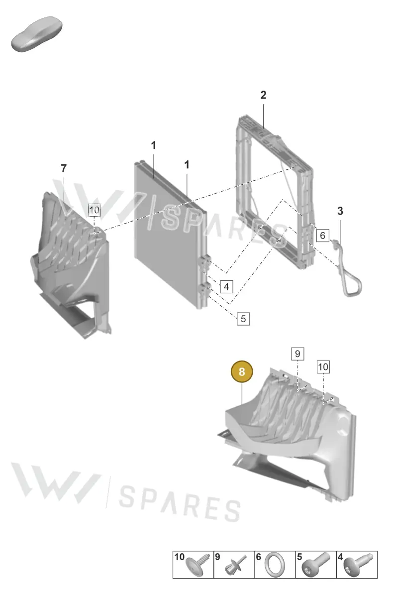 9J1121333AOK1 — Porsche Taycan Sport Turismo (2019-2024) diagram p56814100, position 8