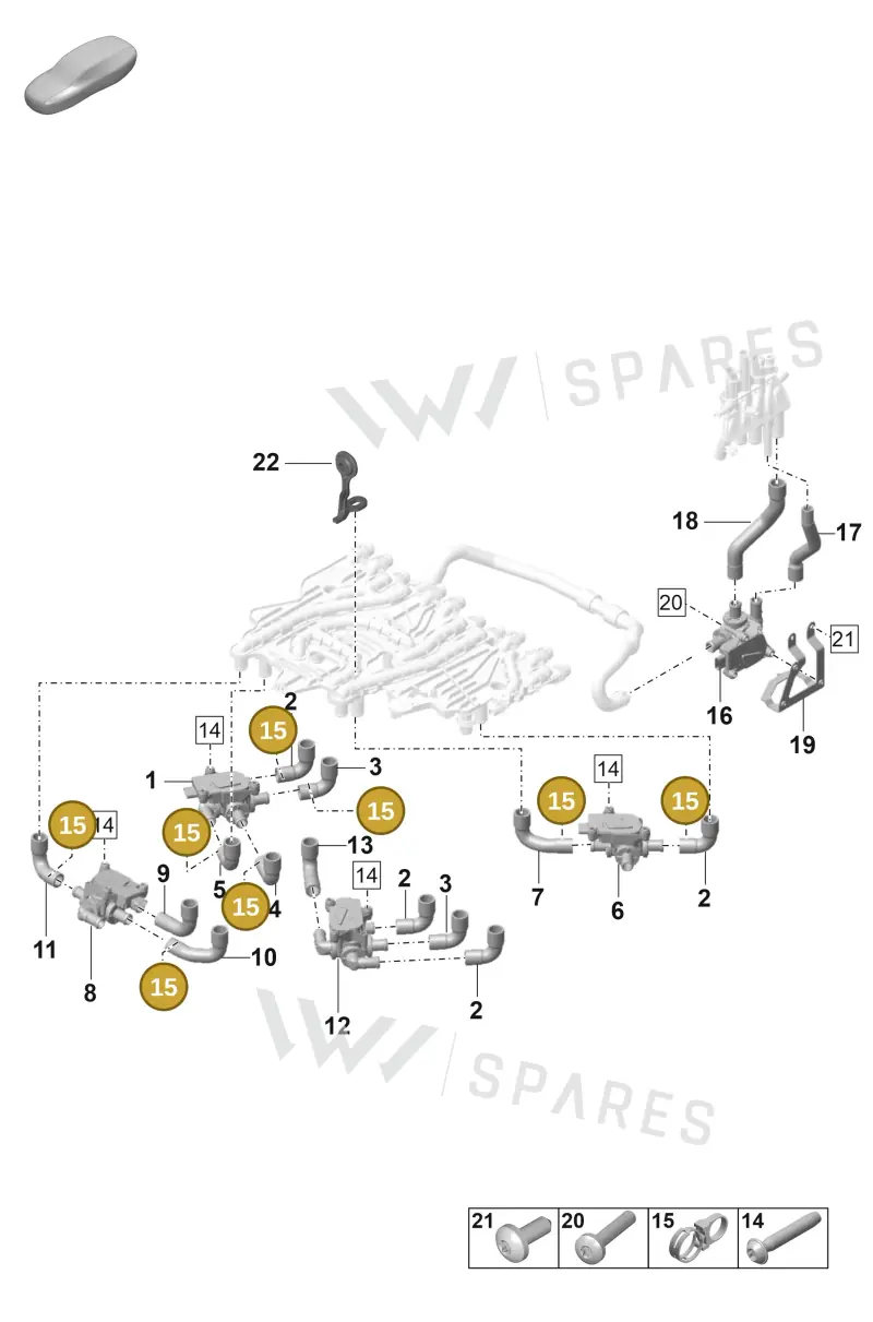 9J1121371 — Porsche Taycan Sport Turismo (2019-2024) diagram p56155015, position 15