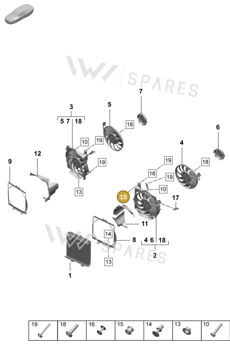 9J1121425 — Porsche Taycan Sport Turismo (2023-2025) diagram p64155200, position 15