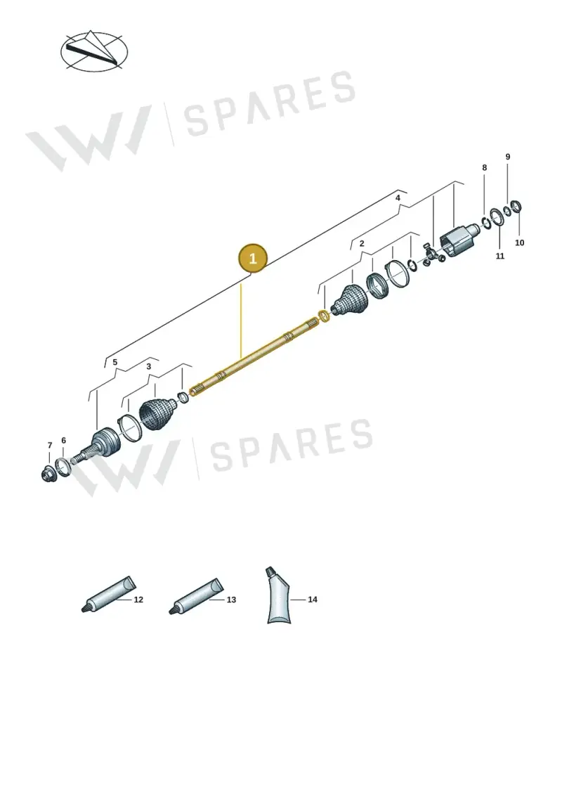 9J1407271G — Audi RS e-tron GT (2020-2025) diagram 4j1407050, position 1