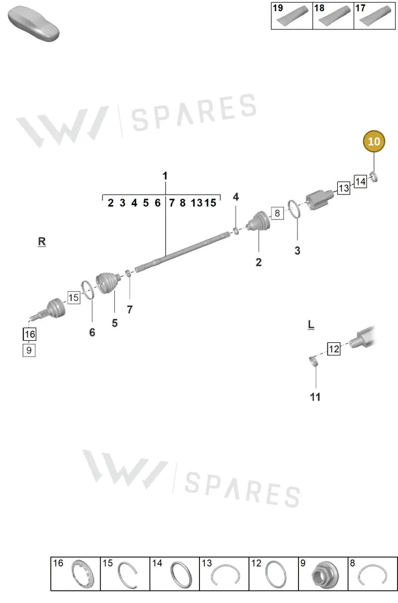 9J1407623 — Porsche Taycan Sport Turismo (2023-2025) diagram p56401100, position 10