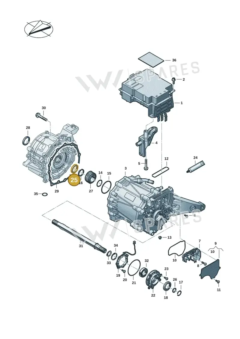 9J1409399A — Audi RS e-tron GT (2020-2025) diagram 4j1901401, position 25