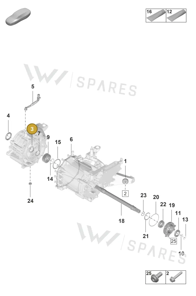 9J1409399A — Porsche Taycan Sport Turismo (2019-2024) diagram p56354100, position 3