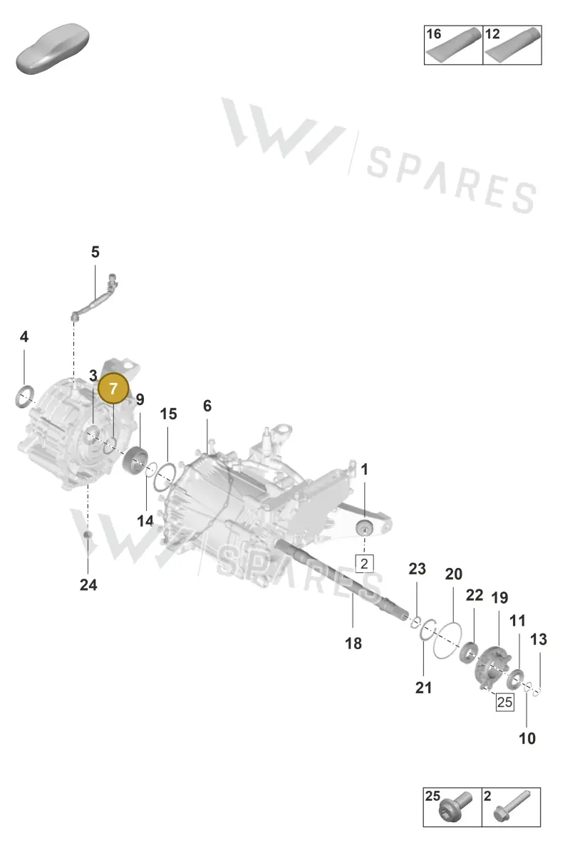 9J1409413 — Porsche Taycan Sport Turismo (2019-2024) diagram p56354100, position 7