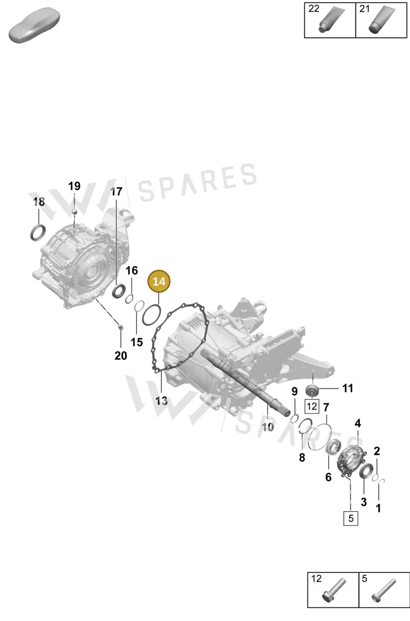 9J1409686R — Porsche Taycan Sport Turismo (2023-2025) diagram p64354100, position 14
