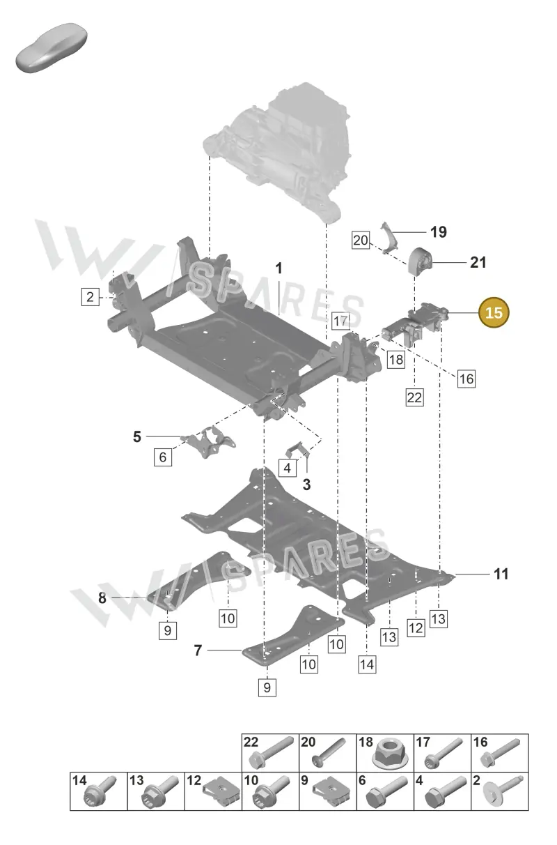 9J1413357A — Porsche Taycan Sport Turismo (2019-2024) diagram p56401000, position 15
