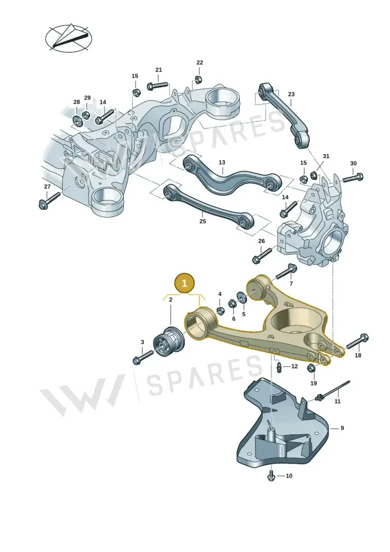9J1505311A — Audi RS e-tron GT (2020-2025) diagram 4j1505300, position 1
