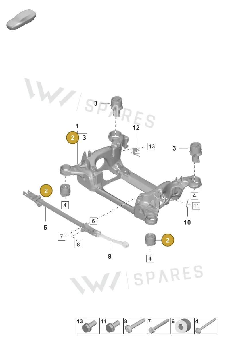 9J1505541A — Porsche Taycan Sport Turismo (2019-2024) diagram p56501000, position 2
