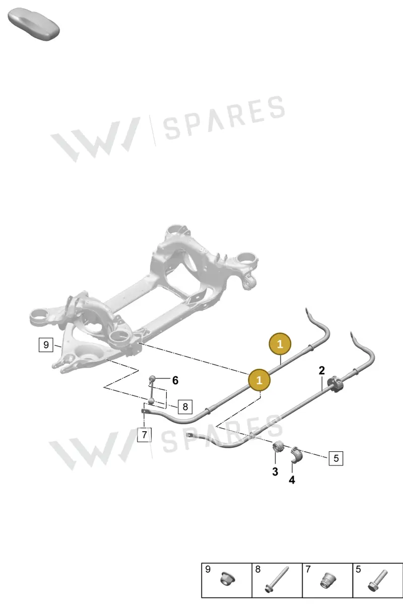 9J1511025Y — Porsche Taycan Sport Turismo (2023-2025) diagram p64502100, position 1