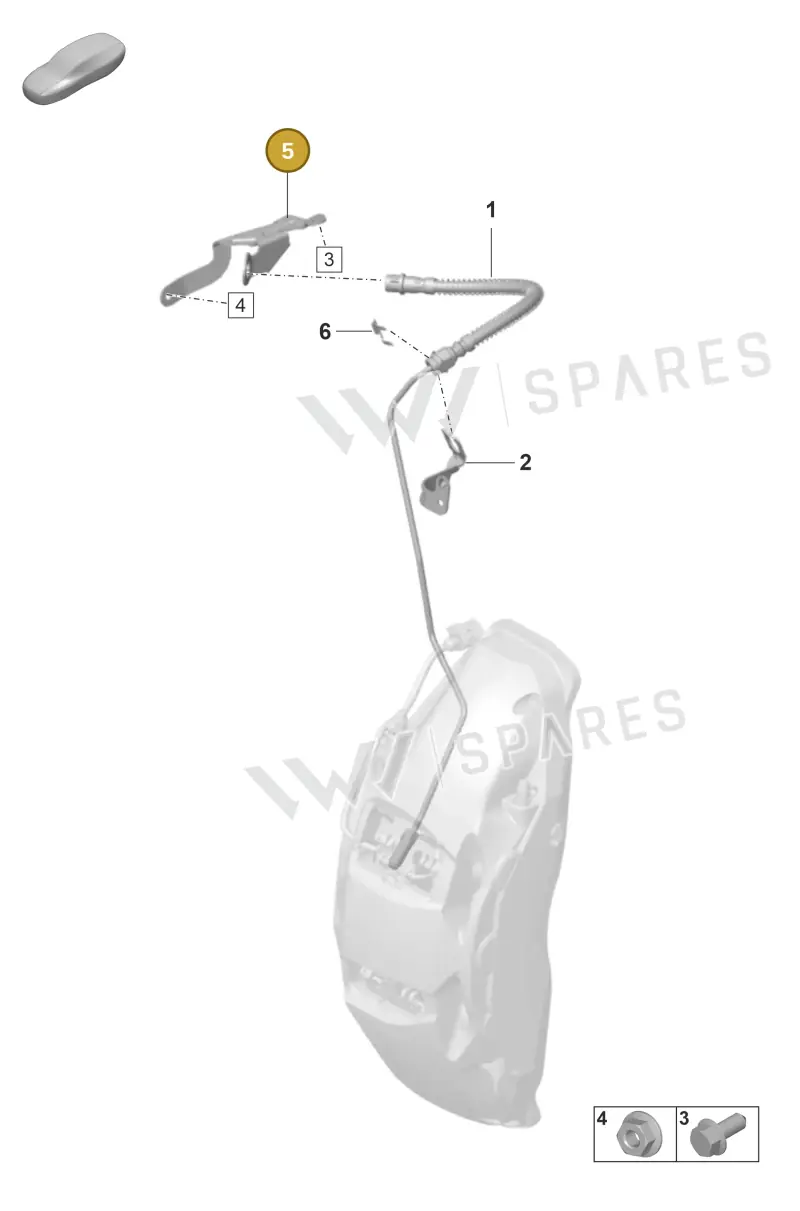 9J1611846A — Porsche Taycan Sport Turismo (2023-2025) diagram p56604016, position 5