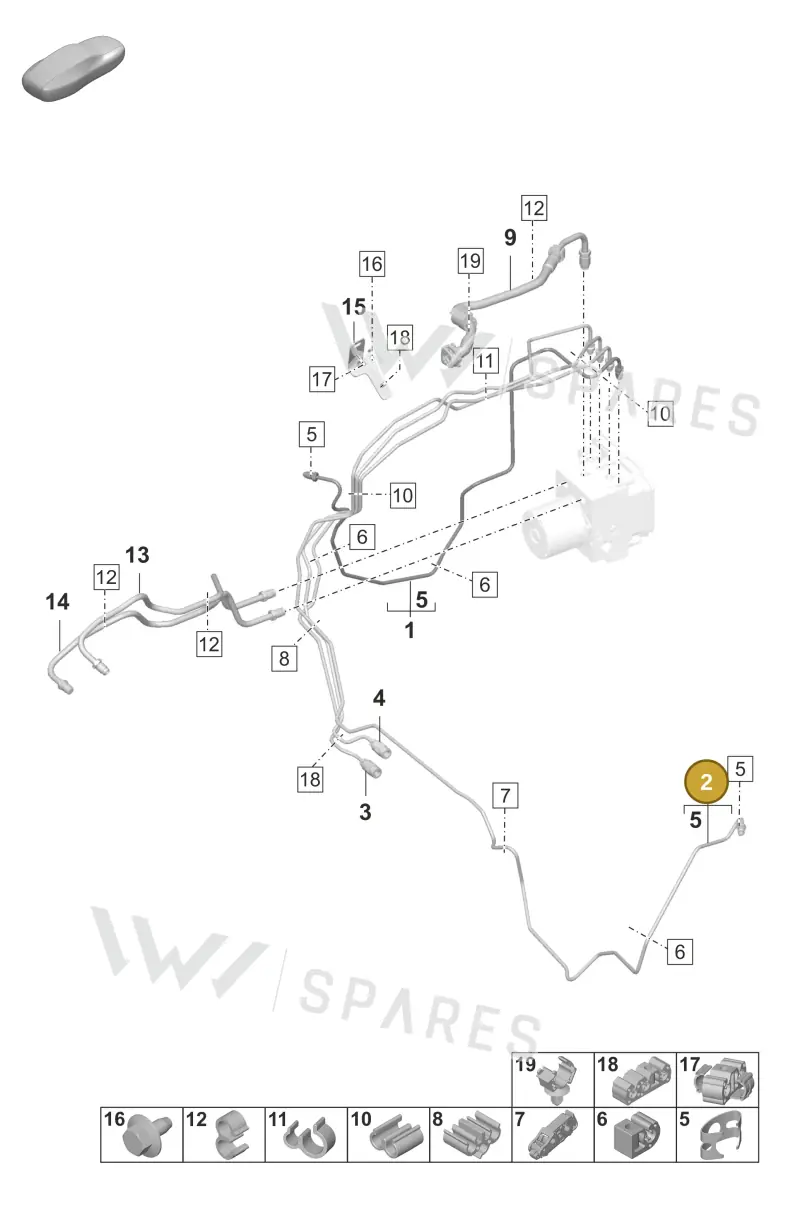 9J1614721G — Porsche Taycan Sport Turismo (2023-2025) diagram p56604010, position 2