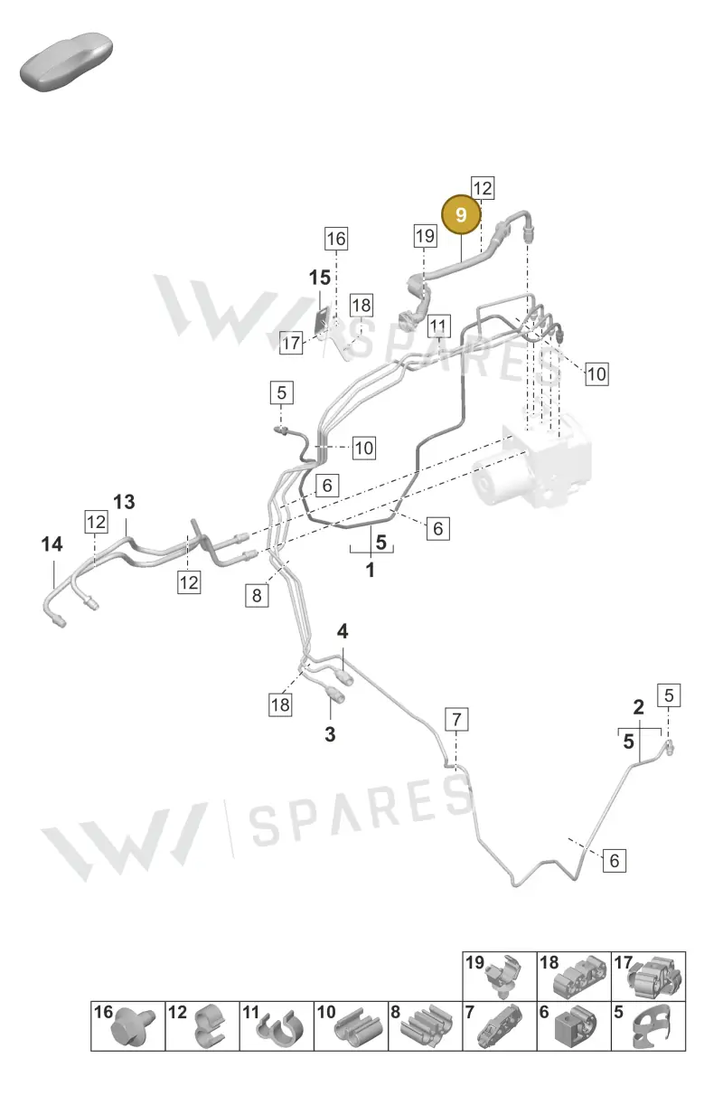 9J1614724B — Porsche Taycan Sport Turismo (2019-2024) diagram p56604010, position 9