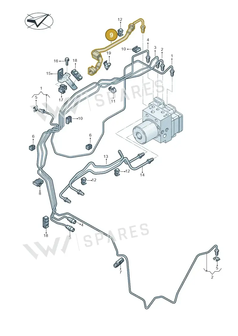 9J1614724B — Audi RS e-tron GT (2020-2020) diagram 4j1611020, position 9
