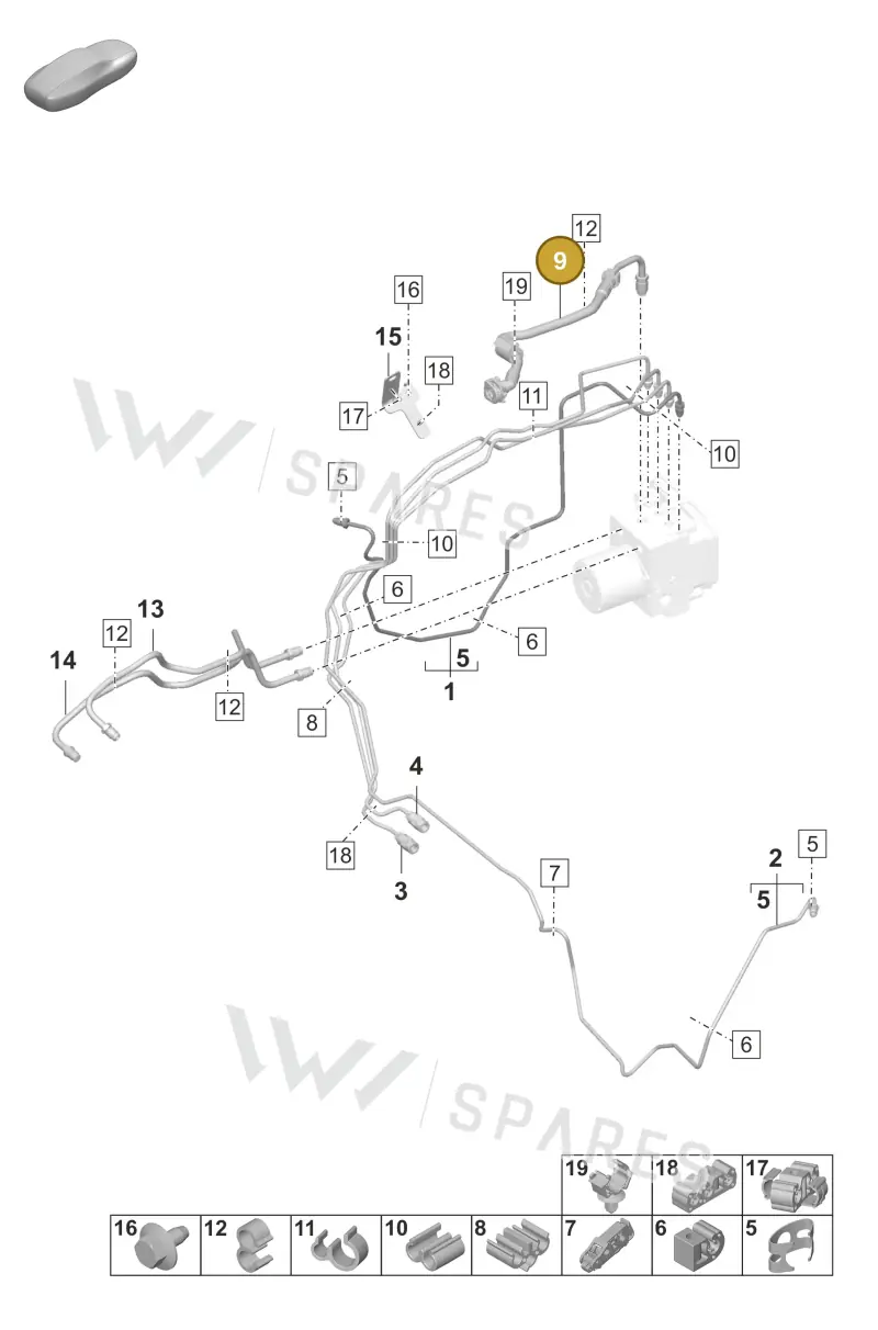 9J1614726B — Porsche Taycan Sport Turismo (2019-2024) diagram p56604010, position 9