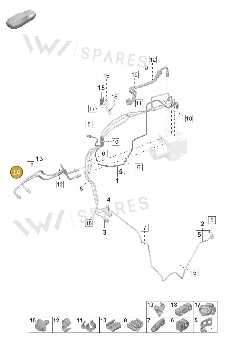 9J1614739A — Porsche Taycan Sport Turismo (2019-2024) diagram p56604010, position 14