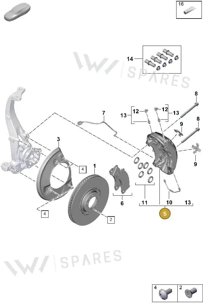 9J1615123C — Porsche Taycan Sport Turismo (2019-2024) diagram p60602400, position 5