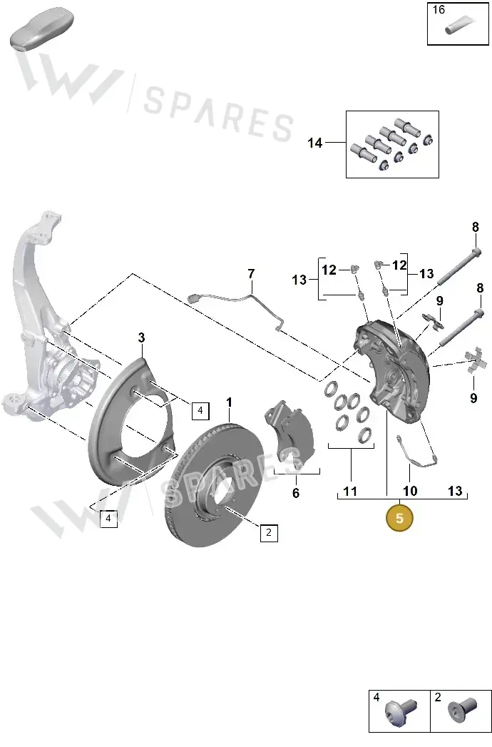 9J1615123E — Porsche Taycan Sport Turismo (2019-2024) diagram p60602400, position 5