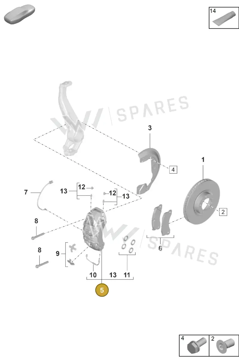 9J1615123M — Porsche Taycan Sport Turismo (2019-2024) diagram p56602000, position 5