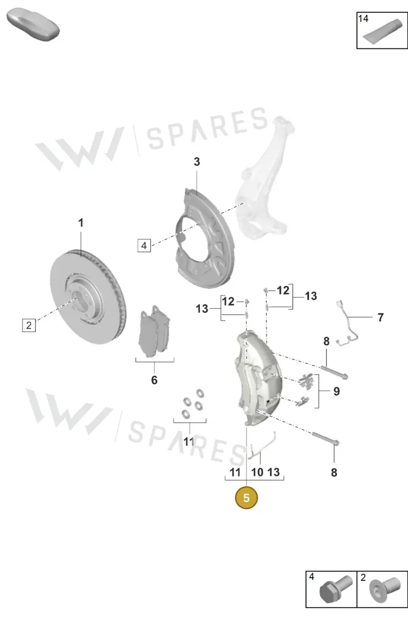9J1615124AK — Porsche Taycan Sport Turismo (2023-2025) diagram p56602010, position 5