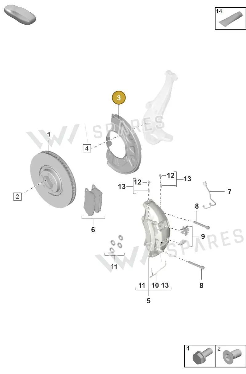9J1615311G — Porsche Taycan Sport Turismo (2023-) diagram p56602015, position 3