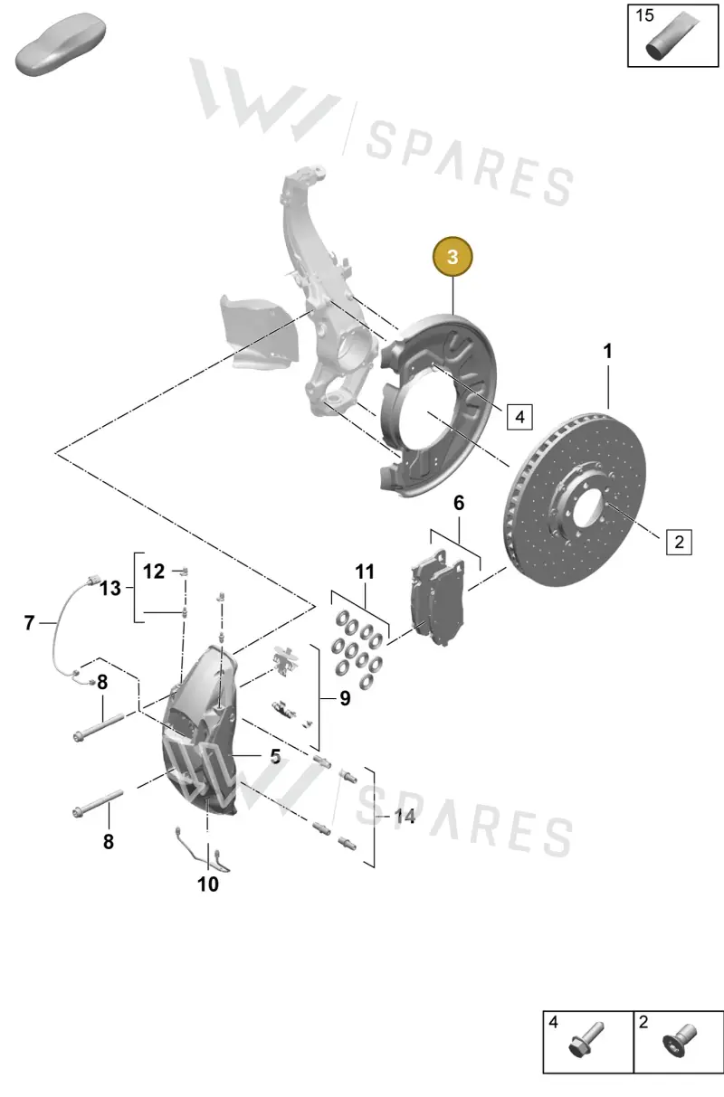 9J1615311J — Porsche Taycan Sport Turismo (2023-) diagram p64602300, position 3