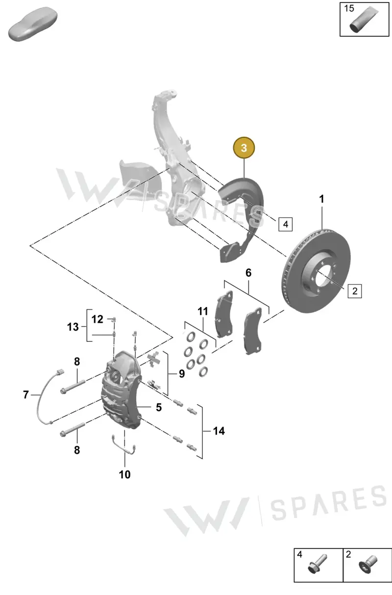9J1615311 — Porsche Taycan Sport Turismo (2023-) diagram p64602000, position 3