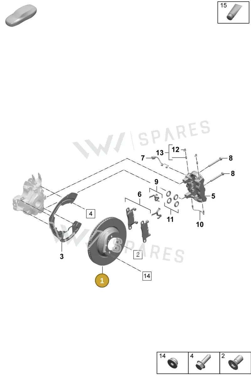 9J1615601 — Porsche Taycan Sport Turismo (2023-2025) diagram p64603200, position 1