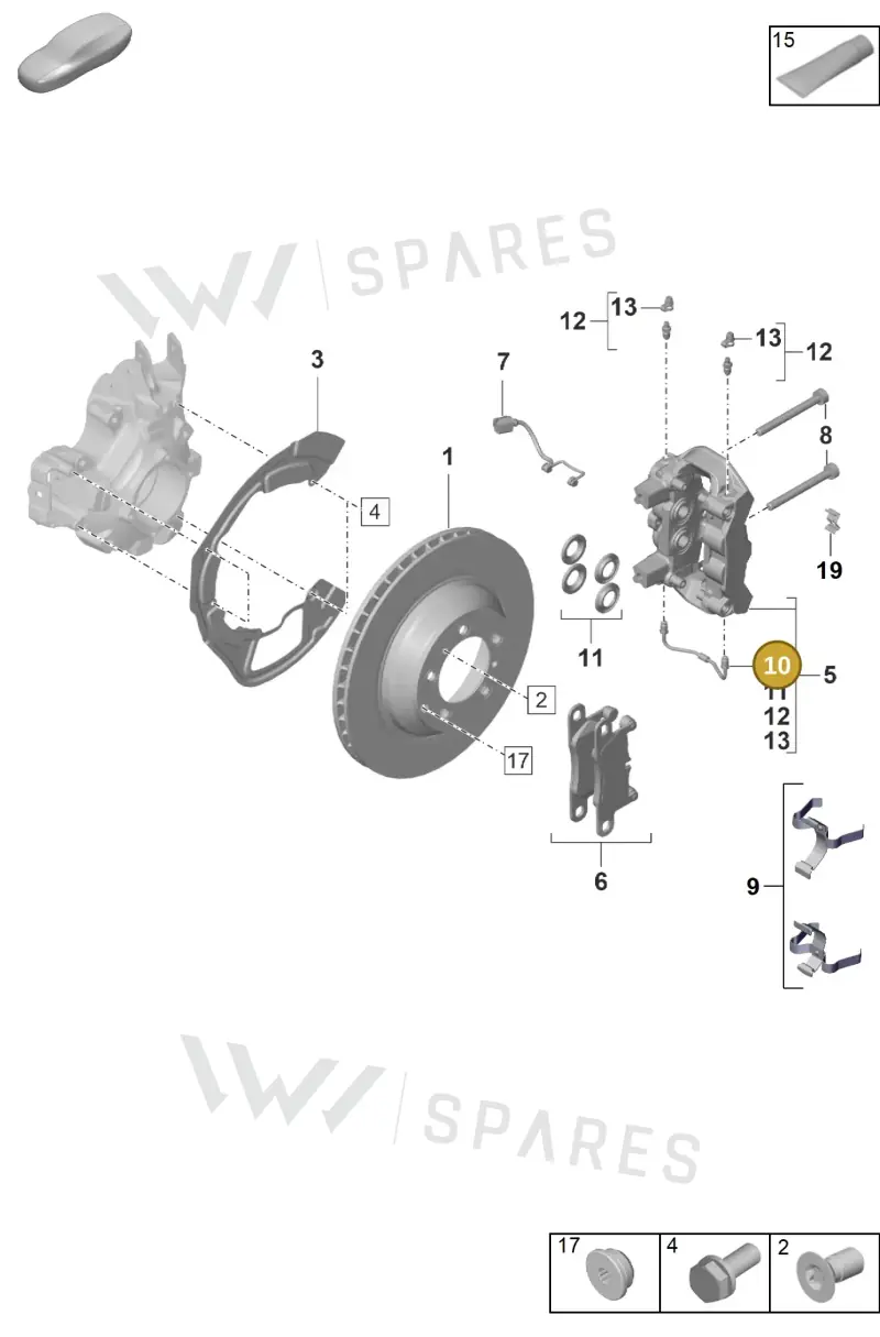 9J1615701 — Porsche Taycan Sport Turismo (2019-2024) diagram p56603000, position 10