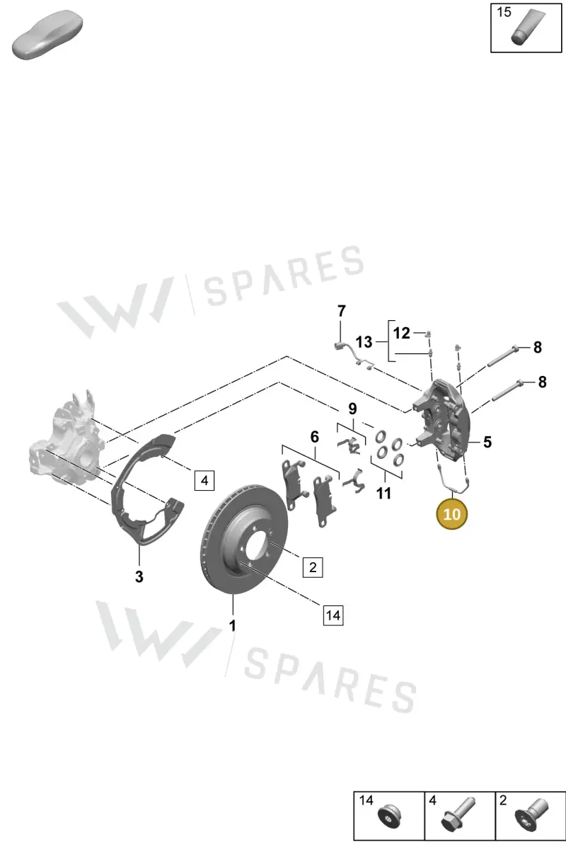 9J1615701 — Porsche Taycan Sport Turismo (2023-2025) diagram p64603000, position 10