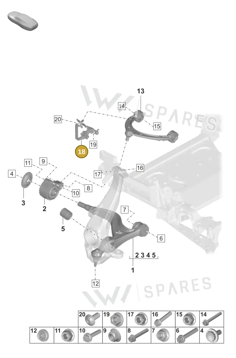 9J1616213 — Porsche Taycan Sport Turismo (2019-2024) diagram p56401050, position 18