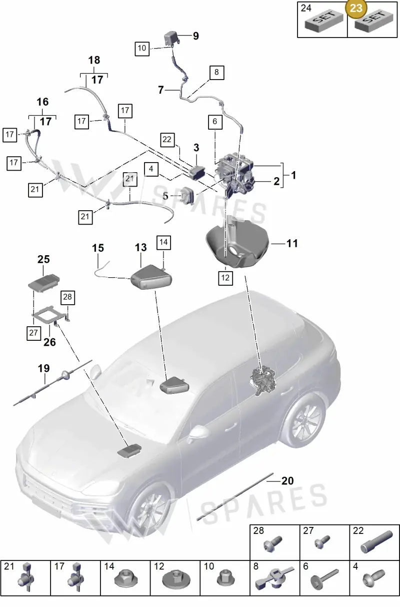 9J1616640 — Porsche Cayenne Coupe (2023-2023) diagram p60504000, position 23