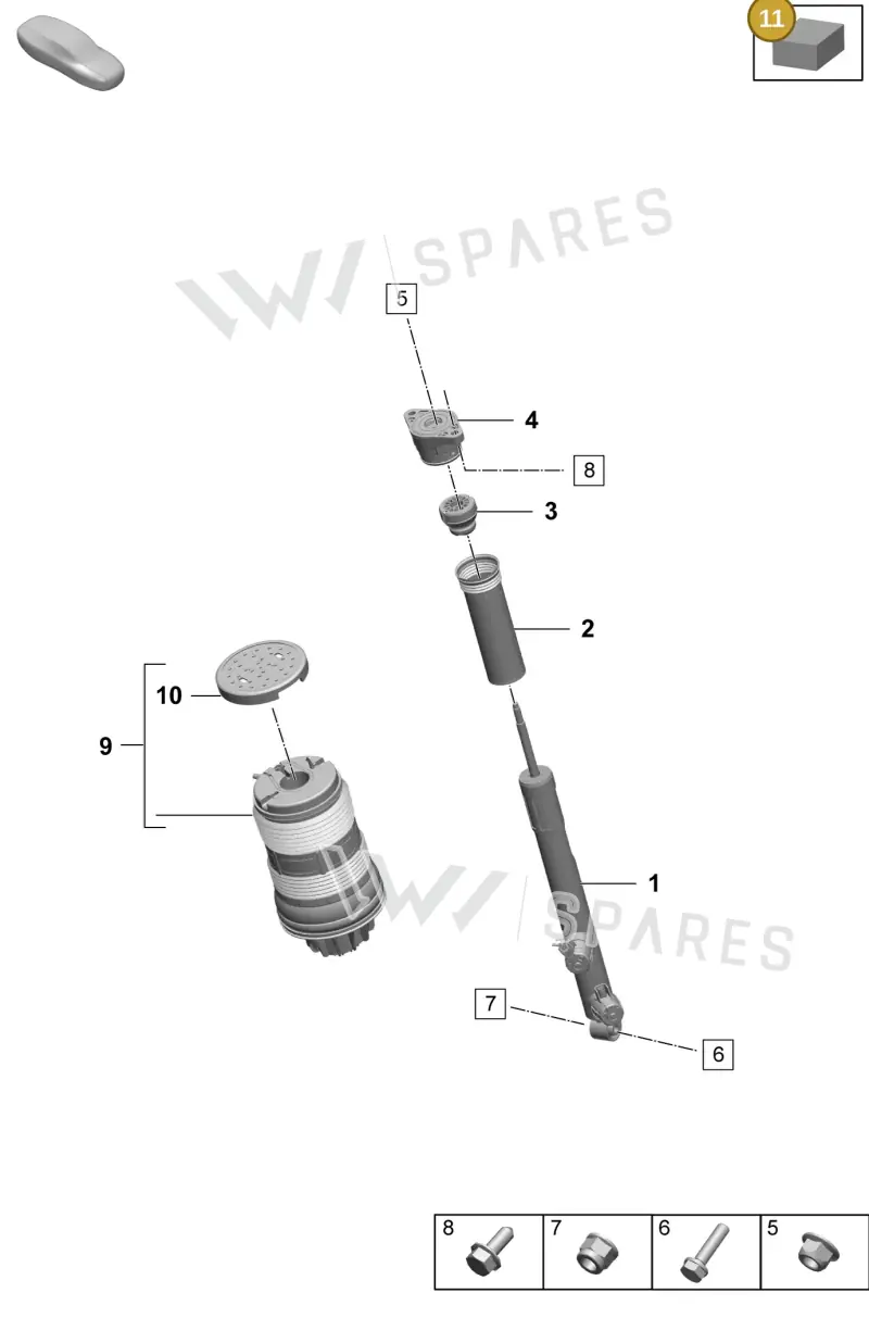 9J1616640 — Porsche Taycan Sport Turismo (2023-2025) diagram p64502000, position 11