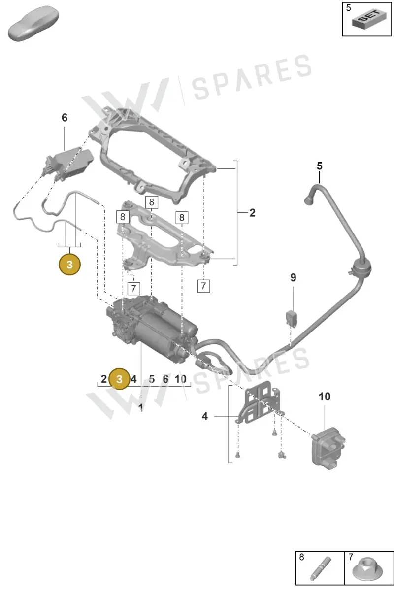 9J1616645A — Porsche Taycan Sport Turismo (2019-2024) diagram p56504000, position 3
